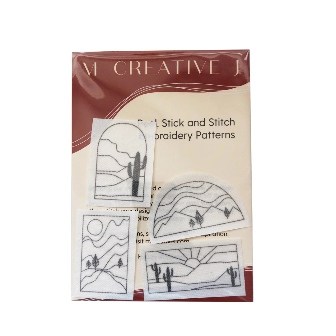 Hand Embroidery Peel & Stick Stitch Pattern