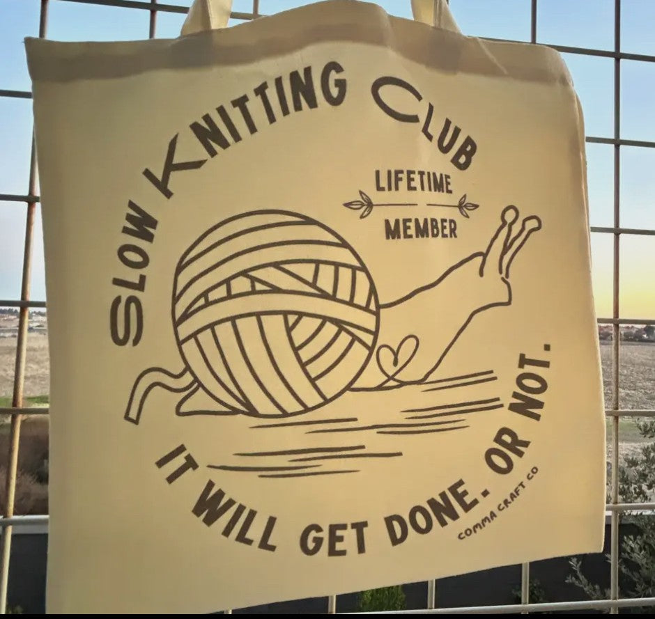 Slow Knitting Club Tote