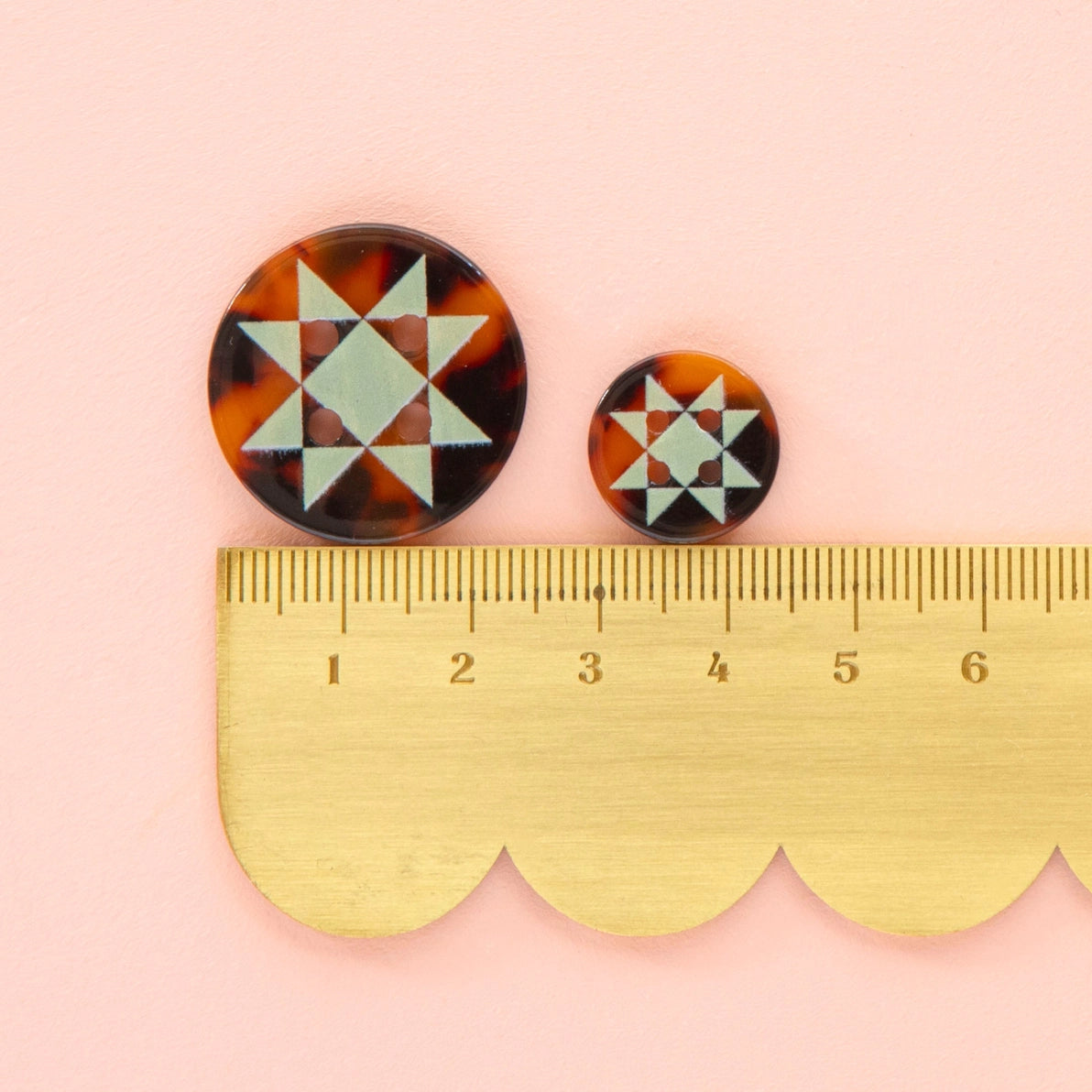 Quilt Star Small 5/8" Buttons